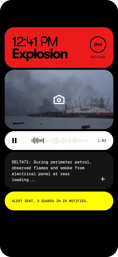 OnSiren live incident alerts screen